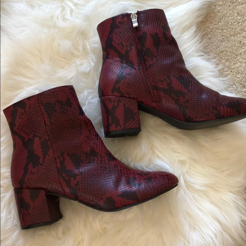 Snakeskin Booties
